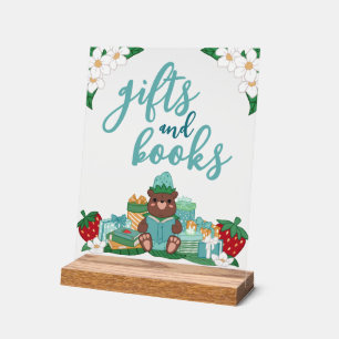 Blue Strawberry Bear Cadeaux Livres Baby shower