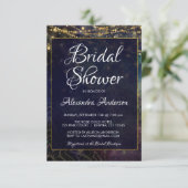 Blue String Light Mandala Vrijgezellenfeest Party Kaart (Staand voorkant)