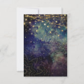 Blue String Light Mandala Vrijgezellenfeest Party Kaart (Achterkant)