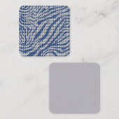 Blue Strip & Dot Note Kaart Notitiekaartje (Voorkant / Achterkant)