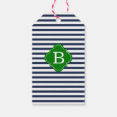 Blue Stripe Custom Wine Label Cadeaulabel (Achterkant)