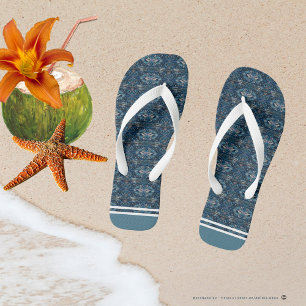 Blue Stripe Flip Flops van Poet Adiela Akoo