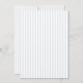 Blue Stripe Palm Tree Tropical Wedding Invitation (Dos)