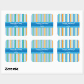 Blue Stripe Personal Gift Stickers (Vel)