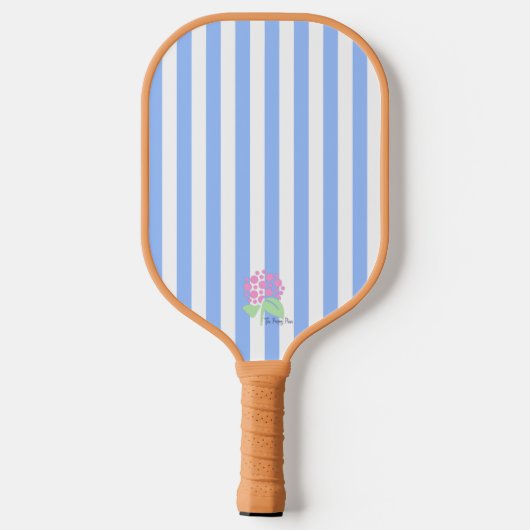 Blue Stripe Pickleball Paddle-Het Preppy Stuk Pickleball Paddle (Achterkant)