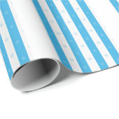 Blue Stripe Snowflake Seamless Winter Pattern Cadeaupapier (Rol Hoek)