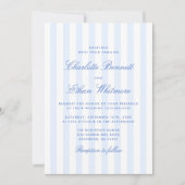 Blue Stripe Wedding Invitation (Devant)