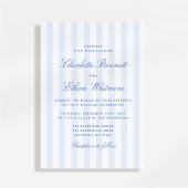 Blue Stripe Wedding Invitation
