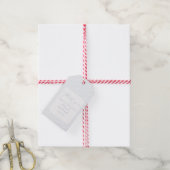 Blue Striped  Baptism Thank You  Cadeaulabel (Met Touw)