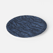 Blue Striped Camo Papieren Bordje (Gekanteld)
