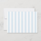 Blue Striped RSVP Card (Dos)