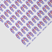 Blue Striped Teenslippers Patroon Tissuepapier (Detail)