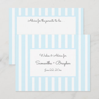 Blue Stripes Baby shower Advies, gebed Advieskaart
