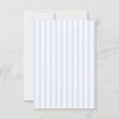 Blue Stripes Bear Grand millennial Bedankkaart (Achterkant)