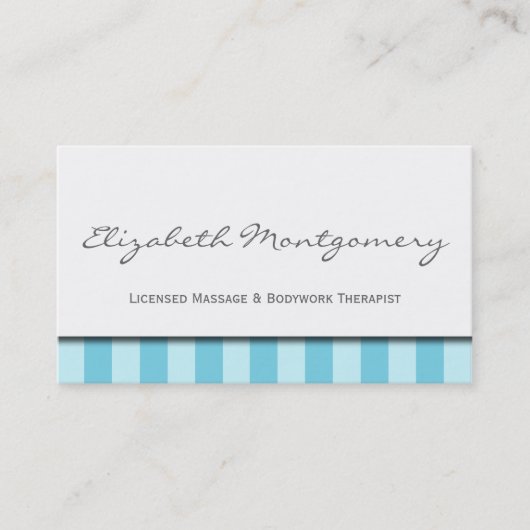 Blue Stripes Carte de visite de rendez-vous modern (Devant)