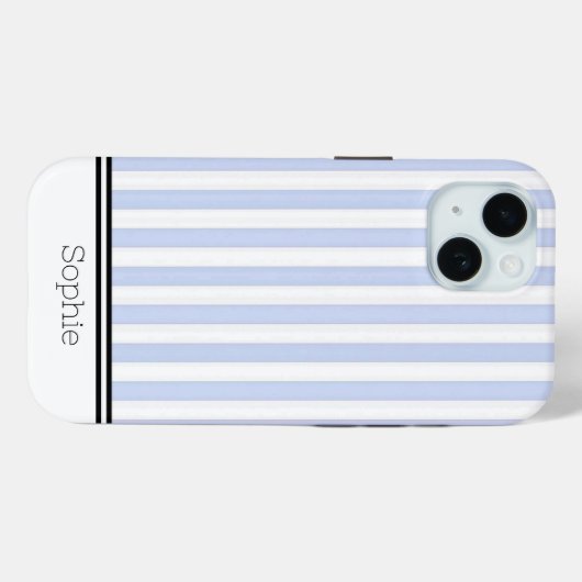 Blue Stripes Custom Samsung Case-Mate iPhone Case (Achterkant (horizontaal))