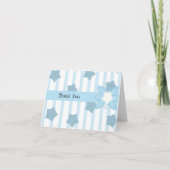 Blue Stripes en Stars Pattern Hartelijk dank Bedankkaart (Voorkant)