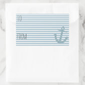Blue Stripes Faux Glitter Anker Gift Label (Tas)