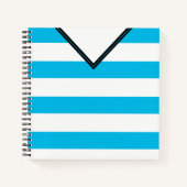 Blue Stripes Jersey Modèle Carnet Football Footy (Devant)