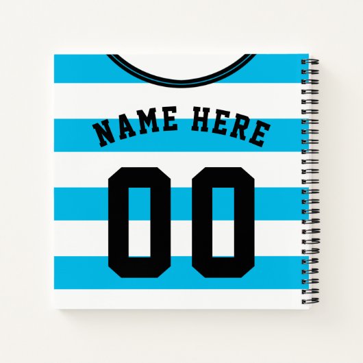 Blue Stripes Jersey Modèle Carnet Football Footy (Dos)