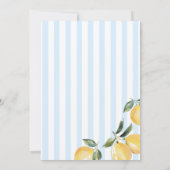 Blue Stripes Lemon Bridal Shower Invitation (Dos)