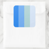 Blue Stripes Maritime Vierkante Sticker (Tas)