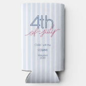 Blue Stripes Modern 4 juli Summer Party (Achterkant)