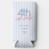 Blue Stripes Modern 4 juli Summer Party (Voorkant)