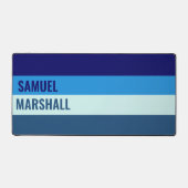 Blue Stripes Pattern Bureaumat (Voorkant)