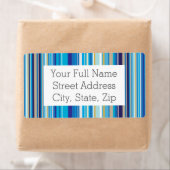 Blue Stripes Pattern Etiket (Insitu)