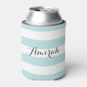 Blue Stripes Pattern   Gepersonaliseerde Koelboxxe Blikjeskoeler