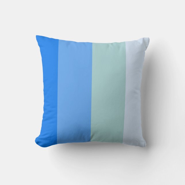 Blue Stripes Pattern Kussen (Voorkant)