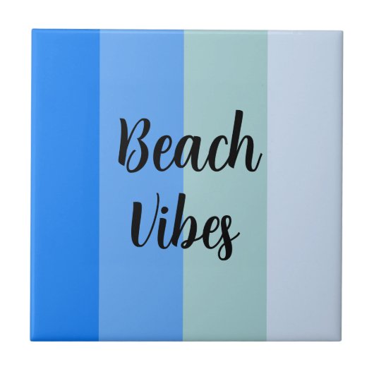 Blue Stripes Pattern Tegeltje (Voorkant)