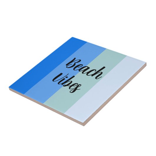 Blue Stripes Pattern Tegeltje (Zijkant)