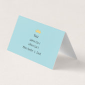 Blue Stripes Personalized Princess Play Date Visitekaartjes (Achterkant)