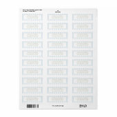 Blue Stripes Return Address Etiket (Full Sheet)