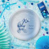 Blue Stroller Papier Bord (Feest)