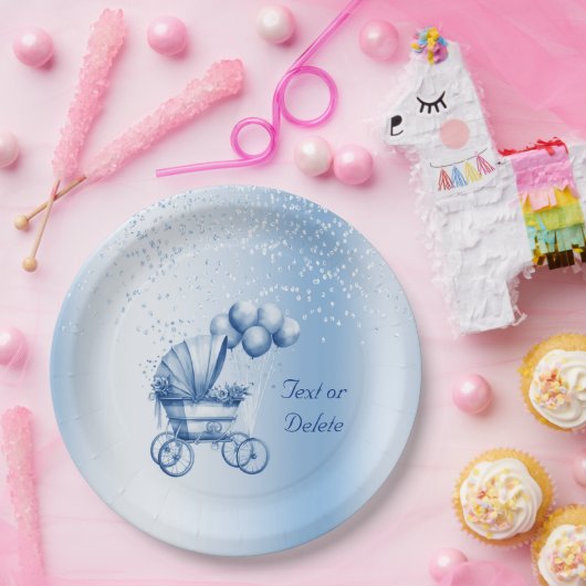 Blue Stroller Papier Bord (Feest)