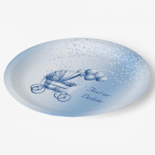 Blue Stroller Papier Bord (Gekanteld)