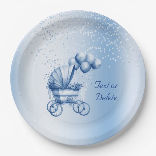Blue Stroller Papier Bord (Voorkant)