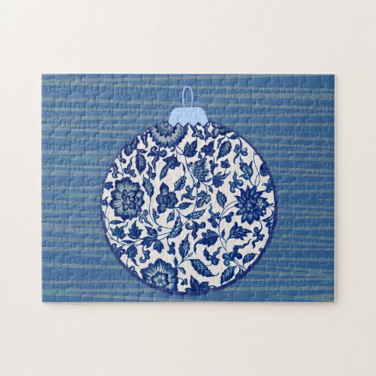 Blue Style Christmas Decor Puzzel (Horizontaal)