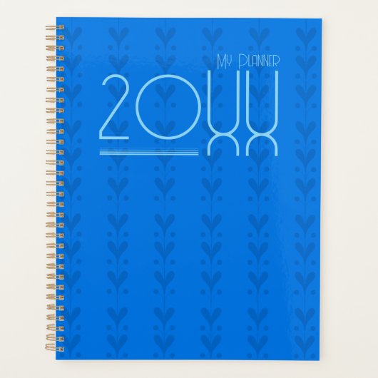 Blue  Style Pattern Planner (Voorkant)