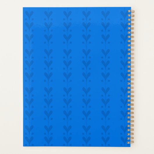 Blue  Style Pattern Planner (Achterkant)