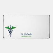 Blue Stylish Médicale Caduceus Green Wings Cross (Recto)