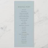 Blue Succulent Pumpkin Wedding Ceremony Programme Menu (Achterkant)