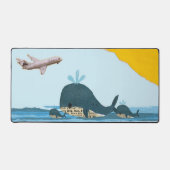 Blue Summer Beach Schattigee collage Bureaumat (Voorkant)