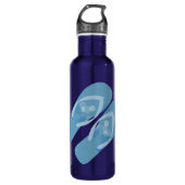 Blue Summer Beach Thème Flip Flops Bouteille (Devant)