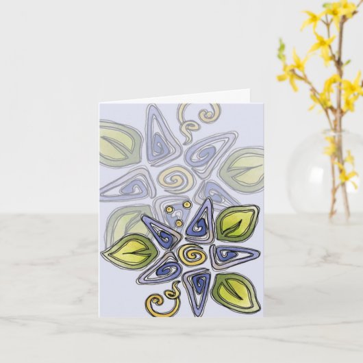 Blue Summer Delties - Carte de billets (Fleur jaune)