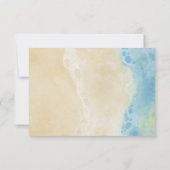 Blue Summer Ocean Beach Wedding RSVP Card (Achterkant)