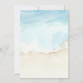 Blue Summer Ocean Fêtons Anniversaire Invitation (Dos)